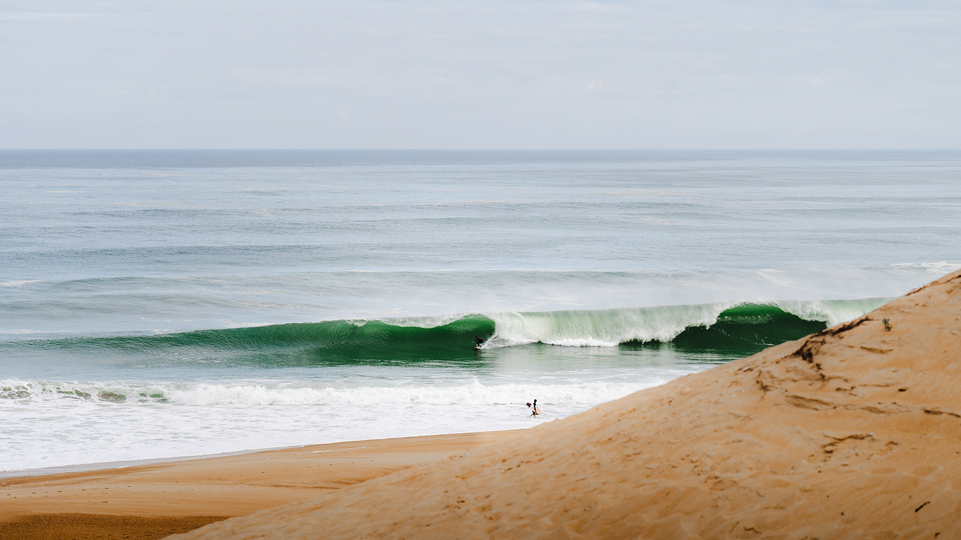 Landes surf photo - dunes and Atlantic ocean